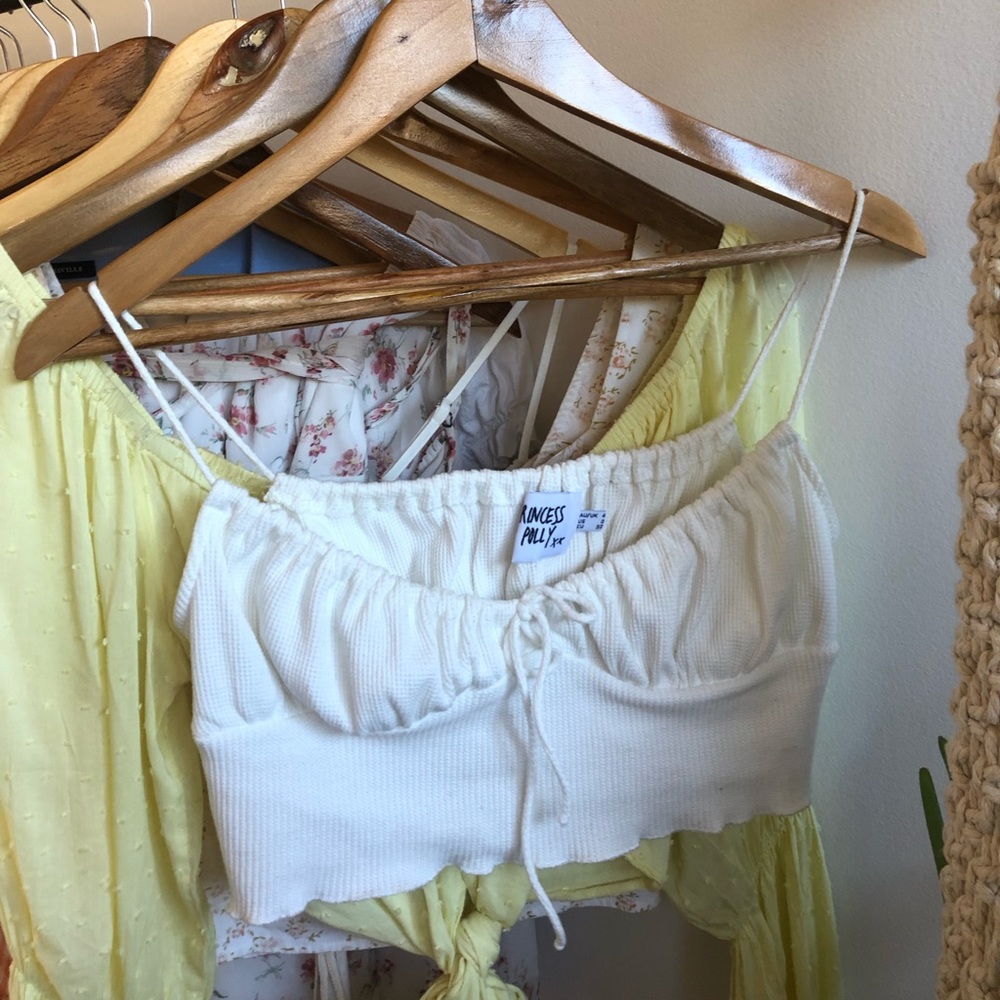 White princess Polly crop top